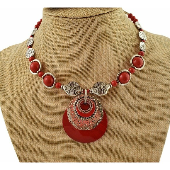 Treska Memory Wire Choker Zevar Necklace - Picture 2 of 5